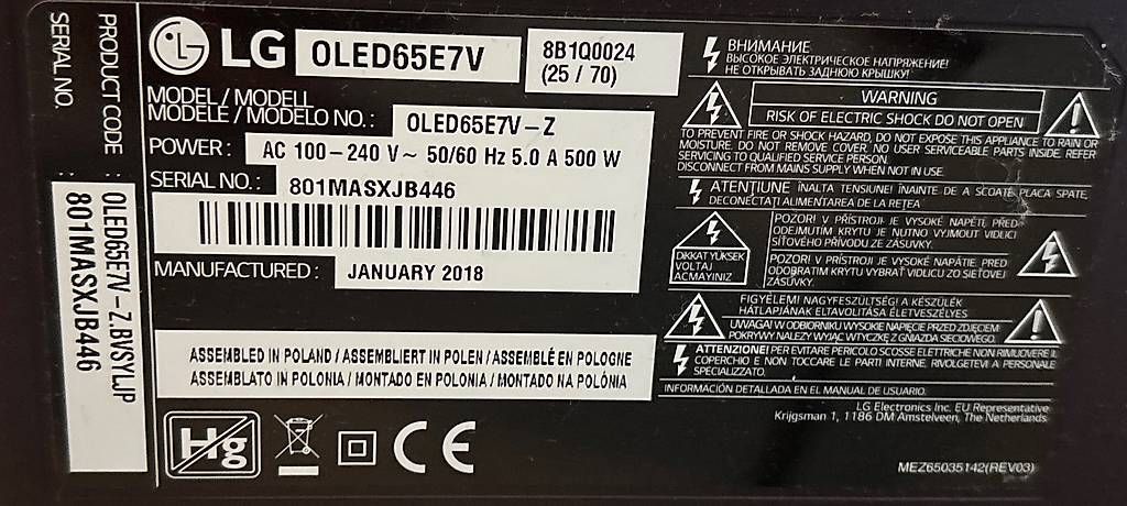 Fernseher: TV LG OLED 65" – Gebraucht aus Yvonand von MartinL01 3