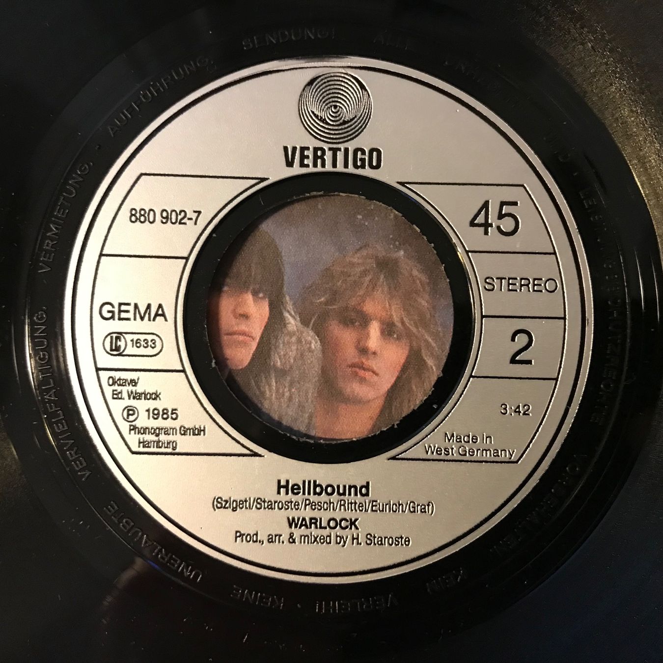 Dischi in vinile: Warlock - All Night/Hellbound – Usato da Aesch BL venduto da BlueMusicRecords 3