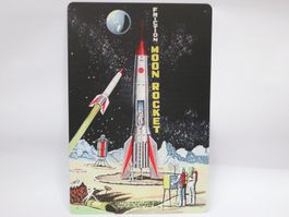 Blechschild Rakete Moon Rocket