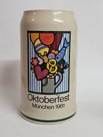 Oktoberfest München 1981 Bierkrug, Sammlerstück, Ernst Strom
