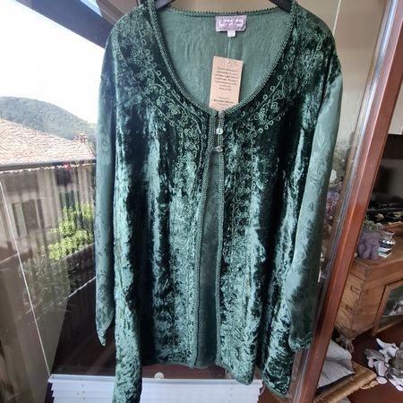 Boom Baba Samtjacke Grün, Gr. XL, Neu mit Etikett!