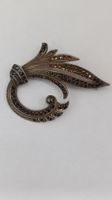 Broche Vintage en Argent et Marcassites – Style Art Déco!