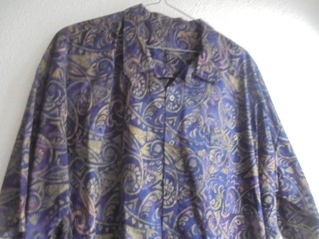 Camicie: BATIKHEMD Gr. 48 Blau/Gold/Beige NEU – Nuovo (secondo la descrizione) da Hinwil venduto da Glasperlen 1