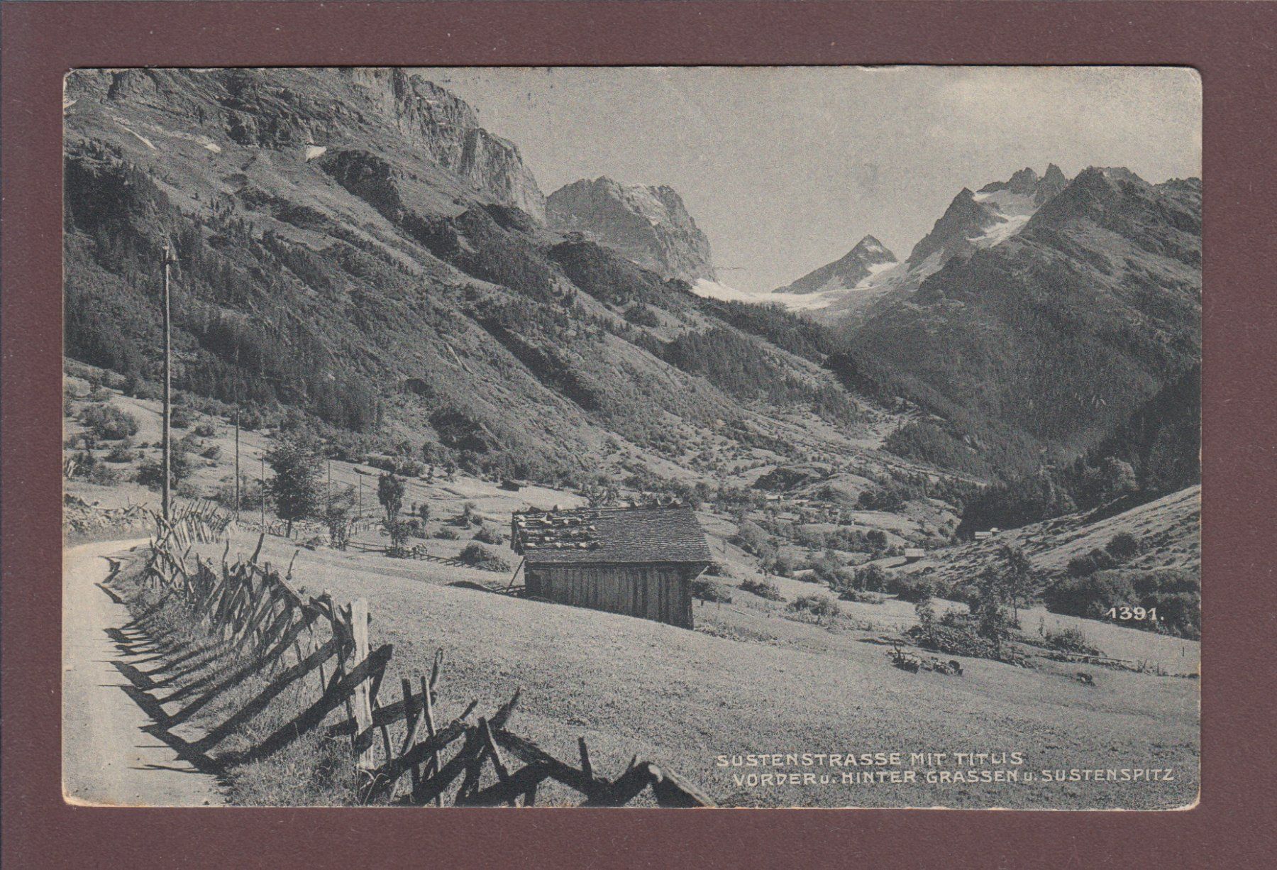 Cartoline postali: SUSTENSTRASSE - Titlis - 1911 – Usato da Pully venduto da nicecards