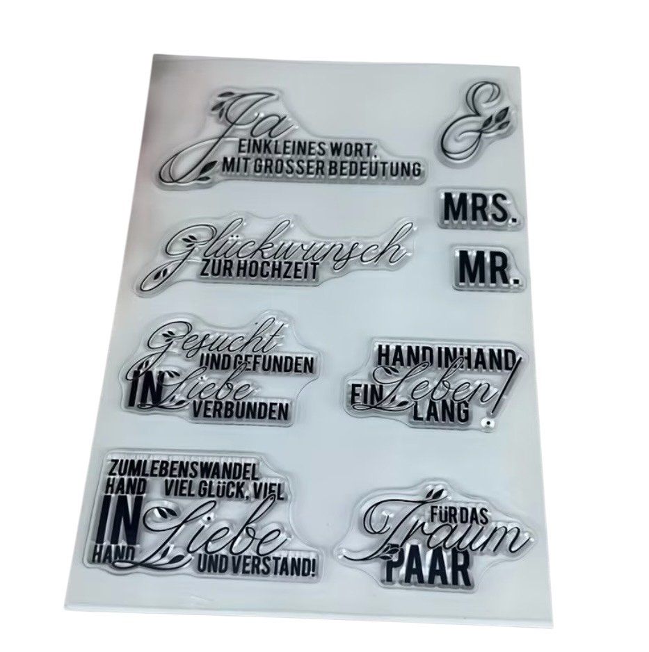 Stempel: Silikonstempel Hochzeit – Neu und originalverpackt aus Kaltbrunn von schere-stein-papier