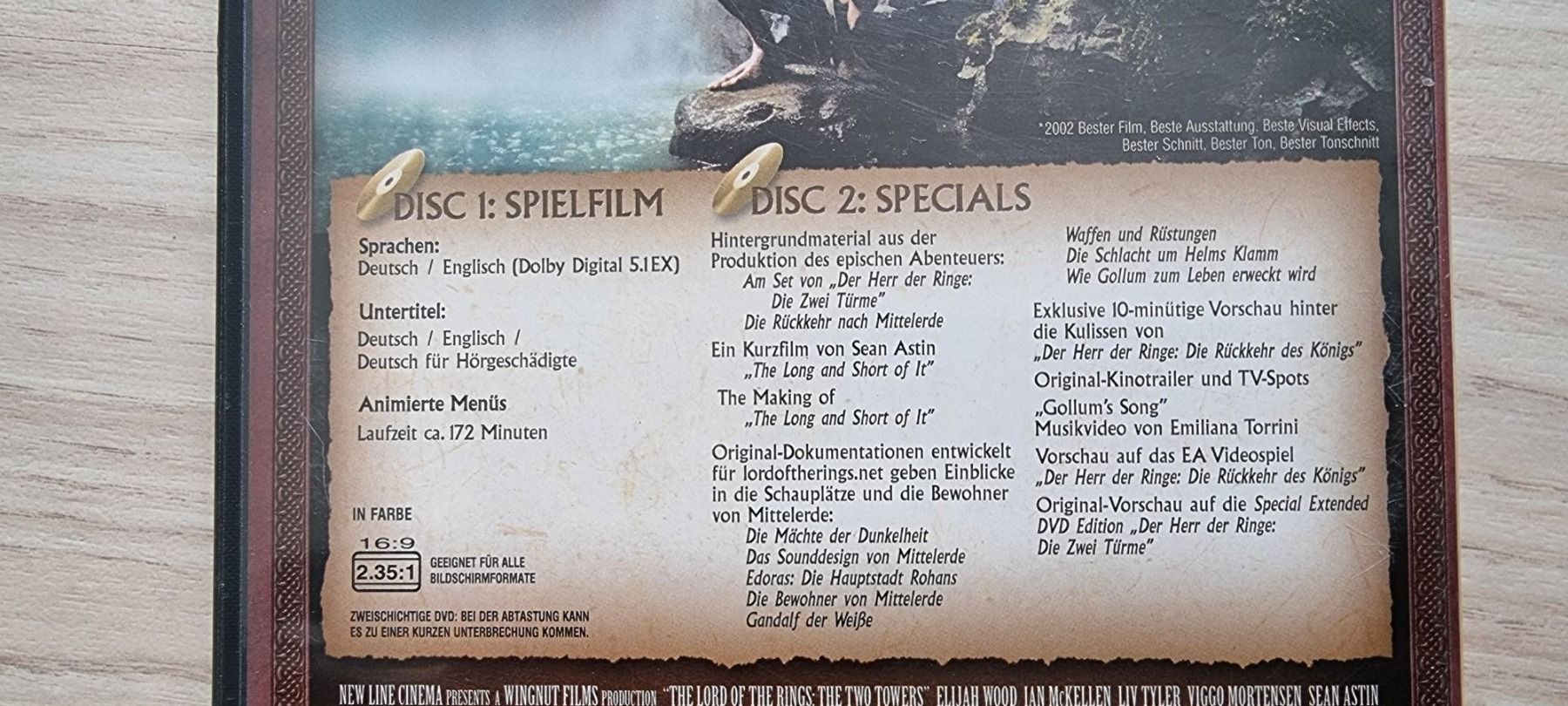 Tutti i DVDs: DVE Der Herr der Ringe - Die zwei Türme – Usato da Oetwil am See venduto da fineli2 1