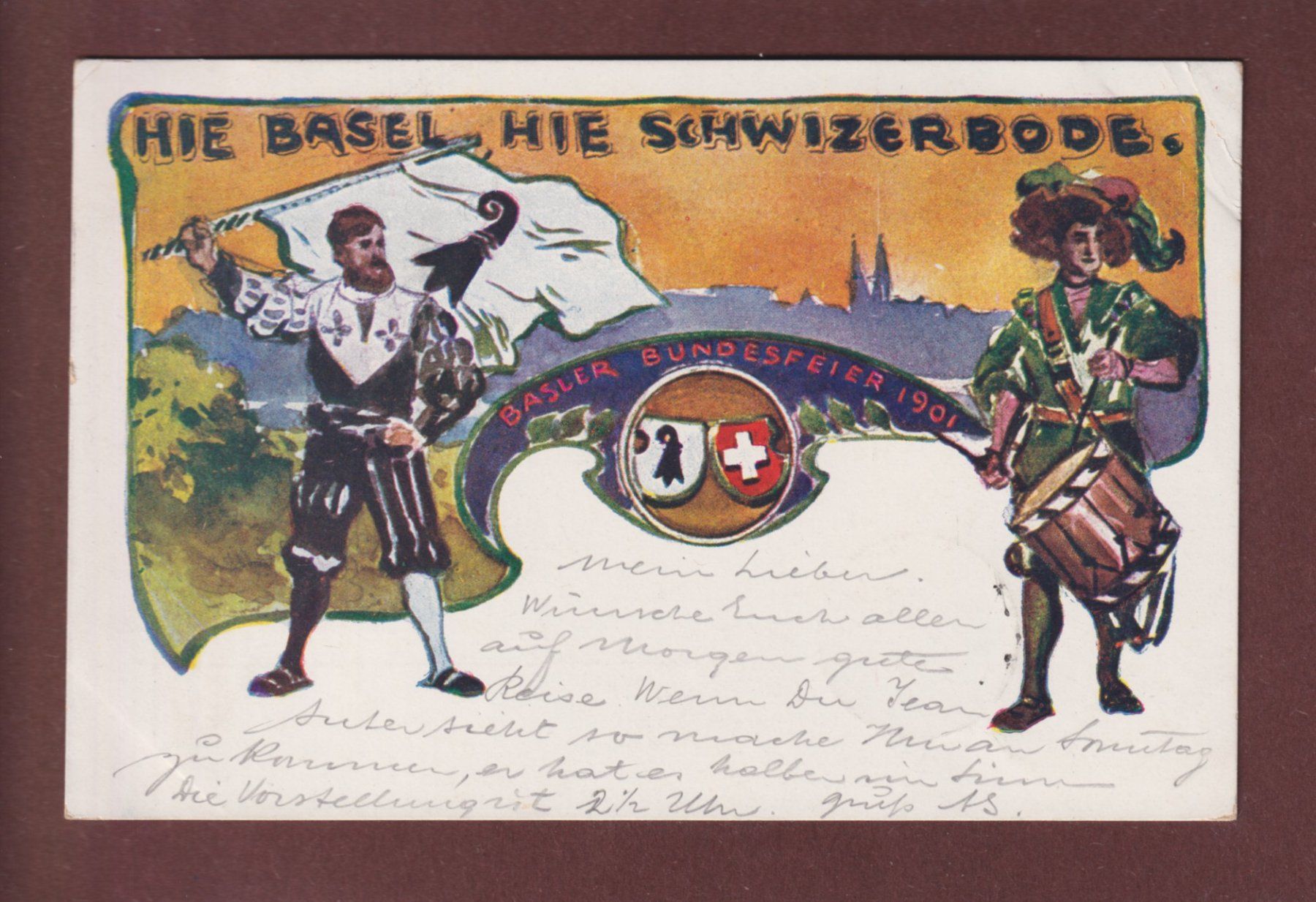 Cartes postales: BASEL - Bundesfeier 1901 // Eckbug // – D'occasion à Pully par nicecards