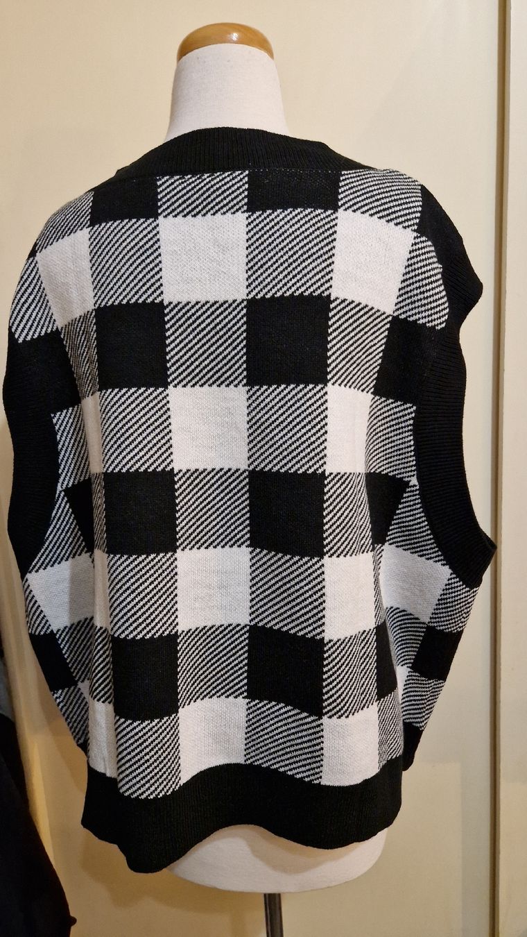 H&M Maglioni & Felpe: Weiss-schwarz karierter Pullunder, Gr. XKL – Nuovo (secondo la descrizione) da Oberengstringen venduto da Sheera7 2