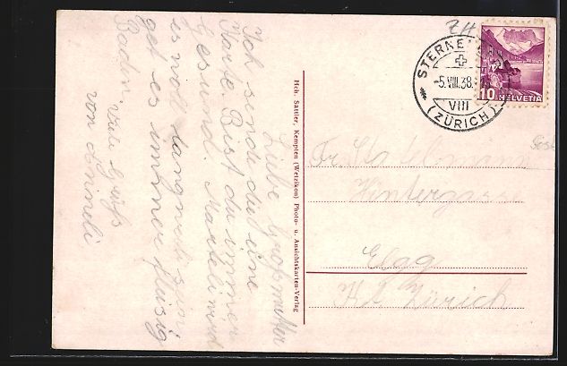 Cartoline postali: Sternenberg /Zch., Gasthaus Sonnenbad, I – Usato da Berlin venduto da bartko-reher 1