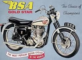 Blechschild - BSA - GOLD STAR - 30 x 40 cm