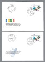 2004, SPORT, 2 ILLUSTR. FDC 1 x 0 GENÈVE, 1 x 0 LAUSANNE