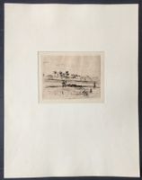 Südliche Landschaft Kupferdruck (Chr. Bichsel ZH) signiert