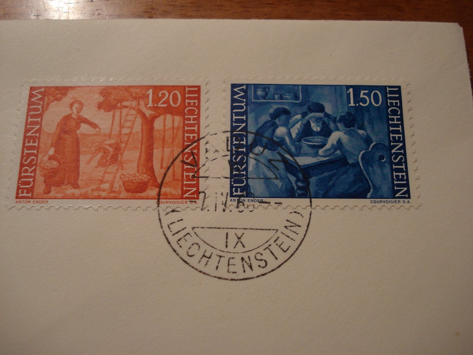 Alle Briefmarken: Liechtenstein Set FDC 1959/64, Dauermarken, 5 Belege – Gebraucht aus Niederwil AG von morostahu