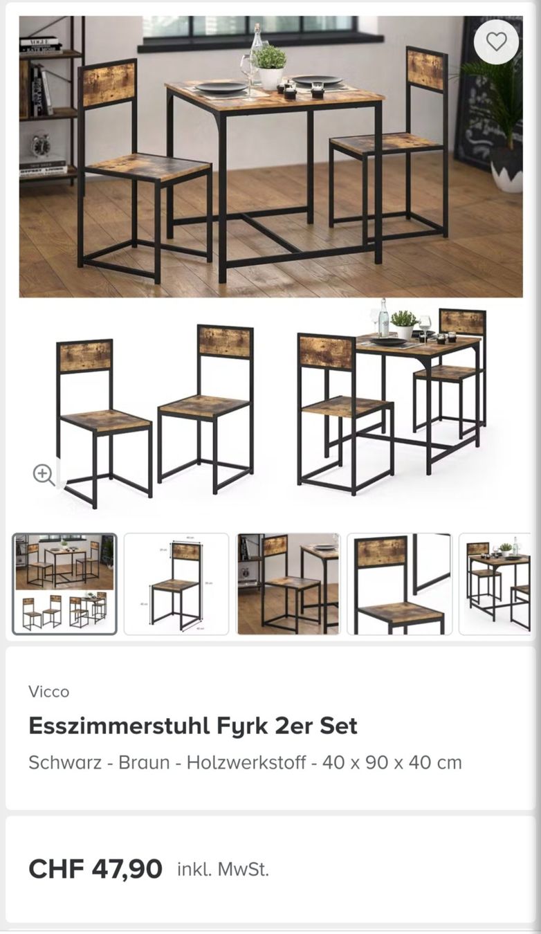 Sedie: Esszimmerstuhl Fyrk 2er Set – Usato da Schübelbach venduto da Samantha8R 3