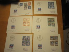 PP 1965 FDC Serie und 4er mit Adresse
