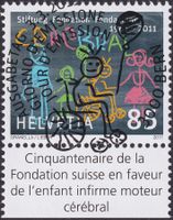 2011, Nr.1384 "Cerebral" mit Ersttags-Voll-Stempel + TAB.