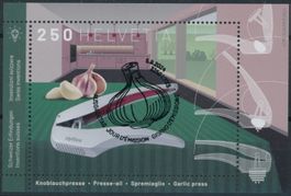 2024 - Knoblauchpresse - Block - Ersttag Voll Stempel ET