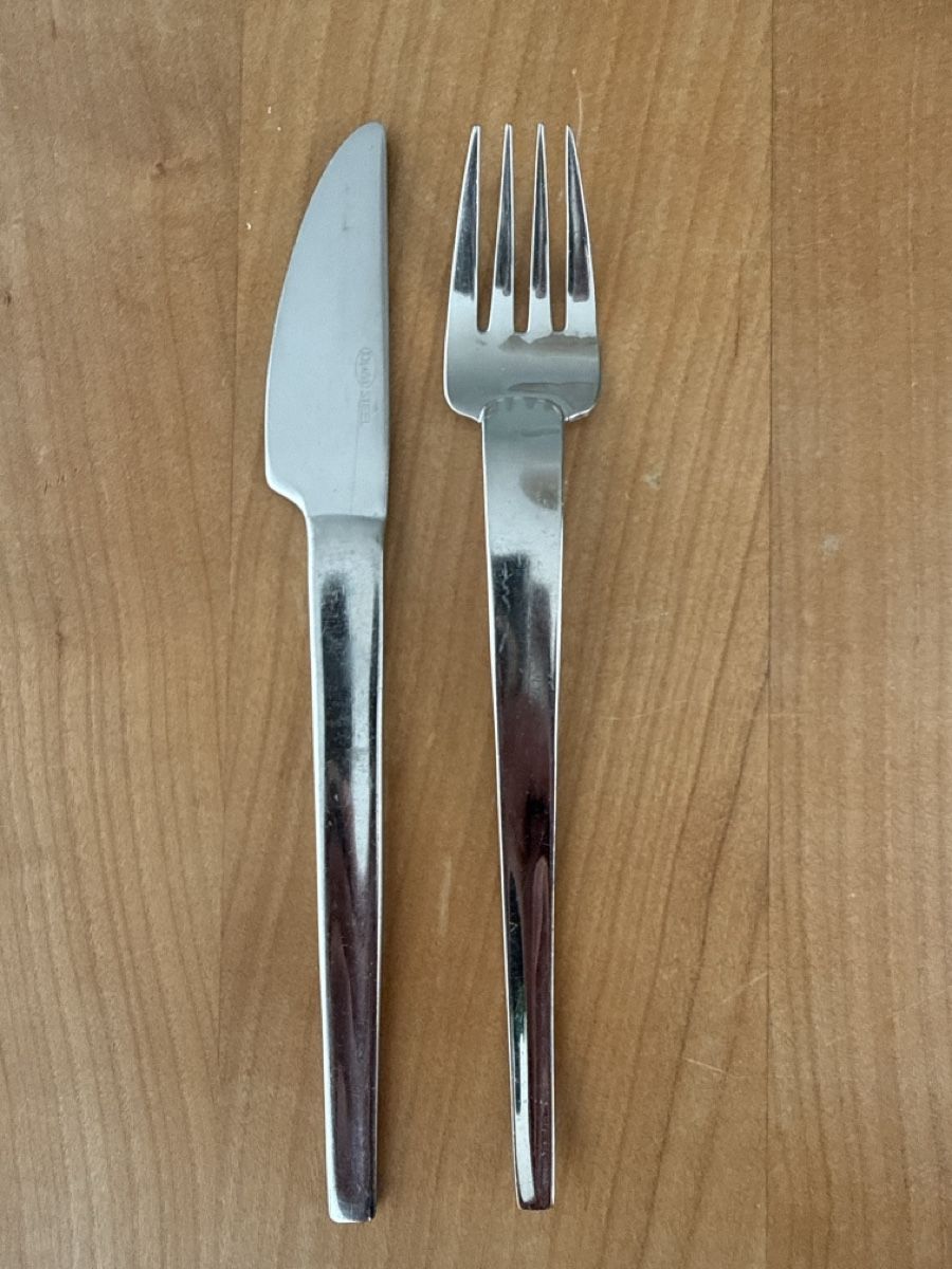 Set di posate: Besteck Messer und Gabel SWISSAIR – Usato da Winterthur venduto da Nangooblu