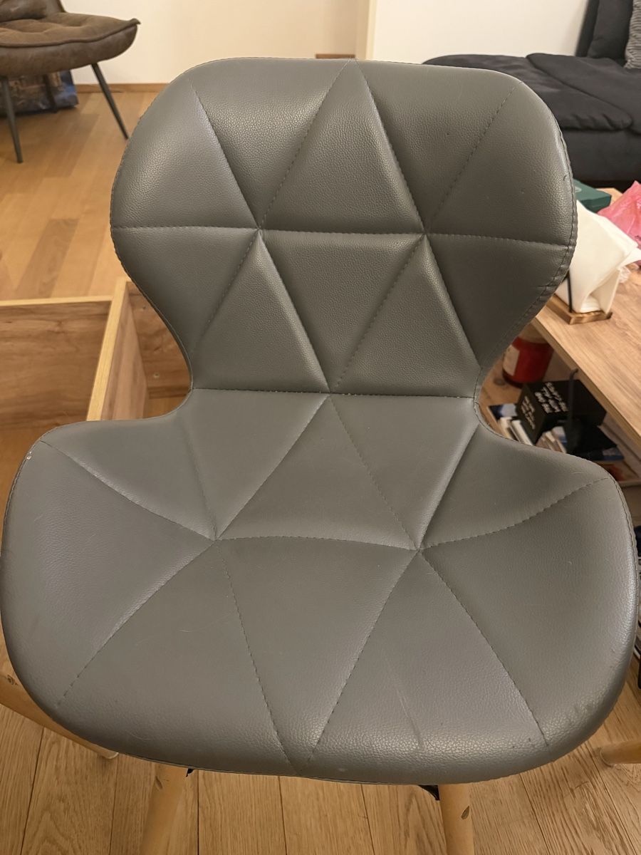 Sedie: 4 Modern Leather Chairs Grey Design Set – Usato da Hausen AG venduto da nik_9sg2 3