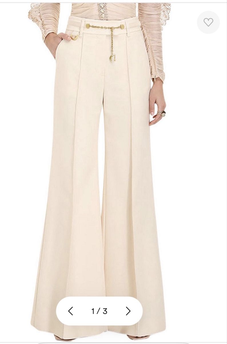 Pantalons: Pantalon large Lyrical Zimmermann Macadamia taille 2 – Neuf avec emballage d'origine à Arzier-Le Muids par kaczuszka