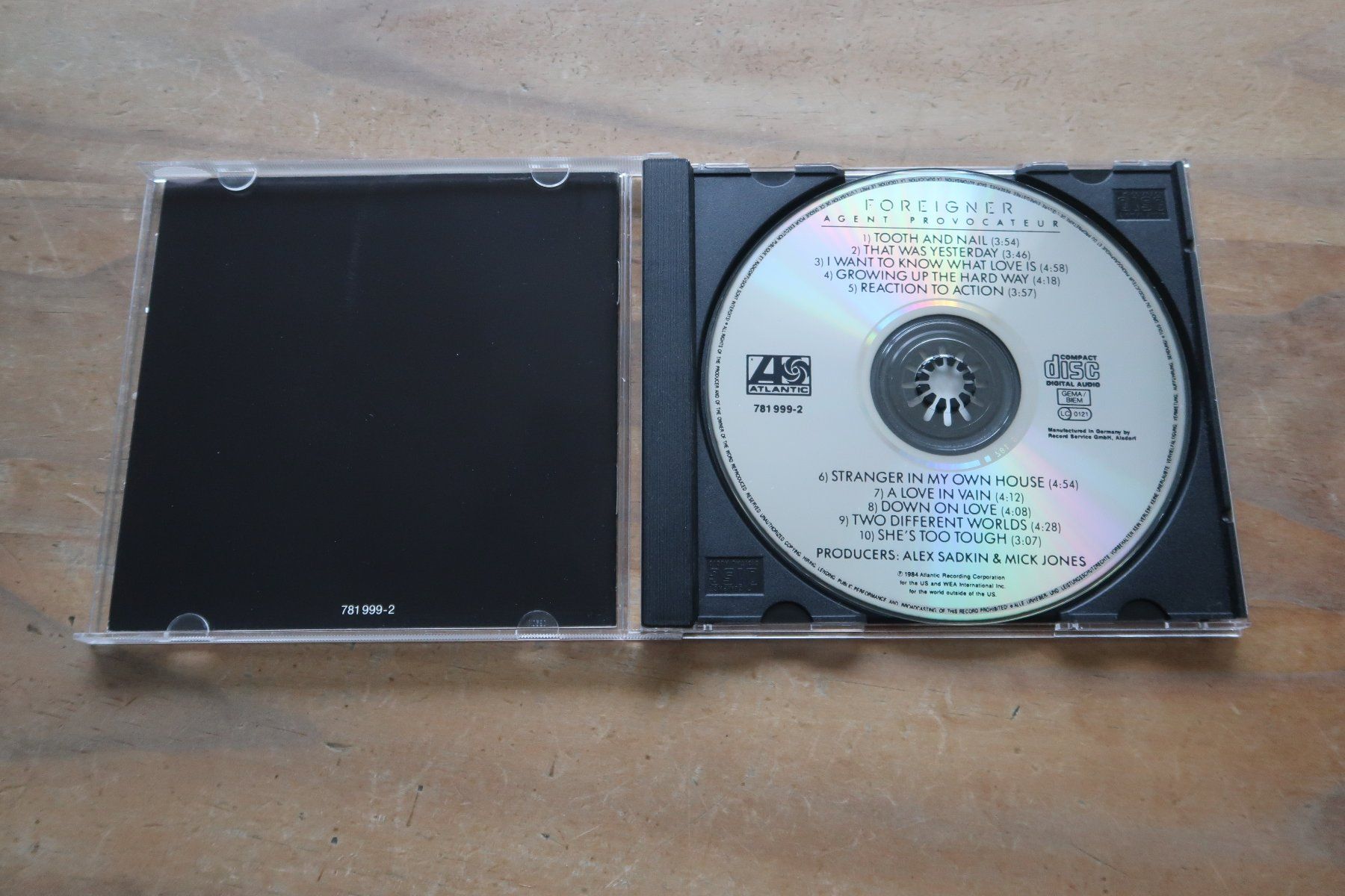 CD: FOREIGNER - AGENT PROVOCATEUR -  CD – Usato da Basel venduto da Patiscat 4