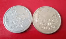 2Stück GEDENKMUENZENSCHWEIZ 5 Fr  1979 +1975