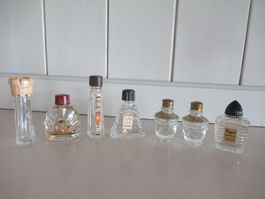 7 X Leer Parfum Miniature Alt Sehr Selten