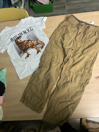 Cooles H&M Jungen Set Gr 140 Dino T-Shirt Cargo Hose