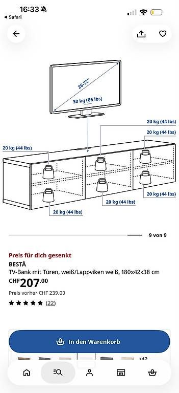 Ikea Mobili TV: TV Möbel IKEA Besta – Usato da Schlieren venduto da nat_77g5 3