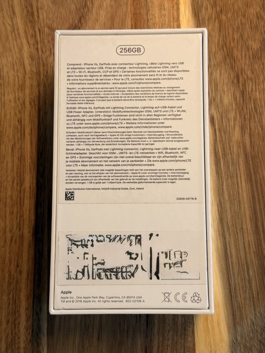 Apple Handys / Smartphones: iPhone XS 256GB  – Gebraucht aus Urdorf von MCJ__ 1