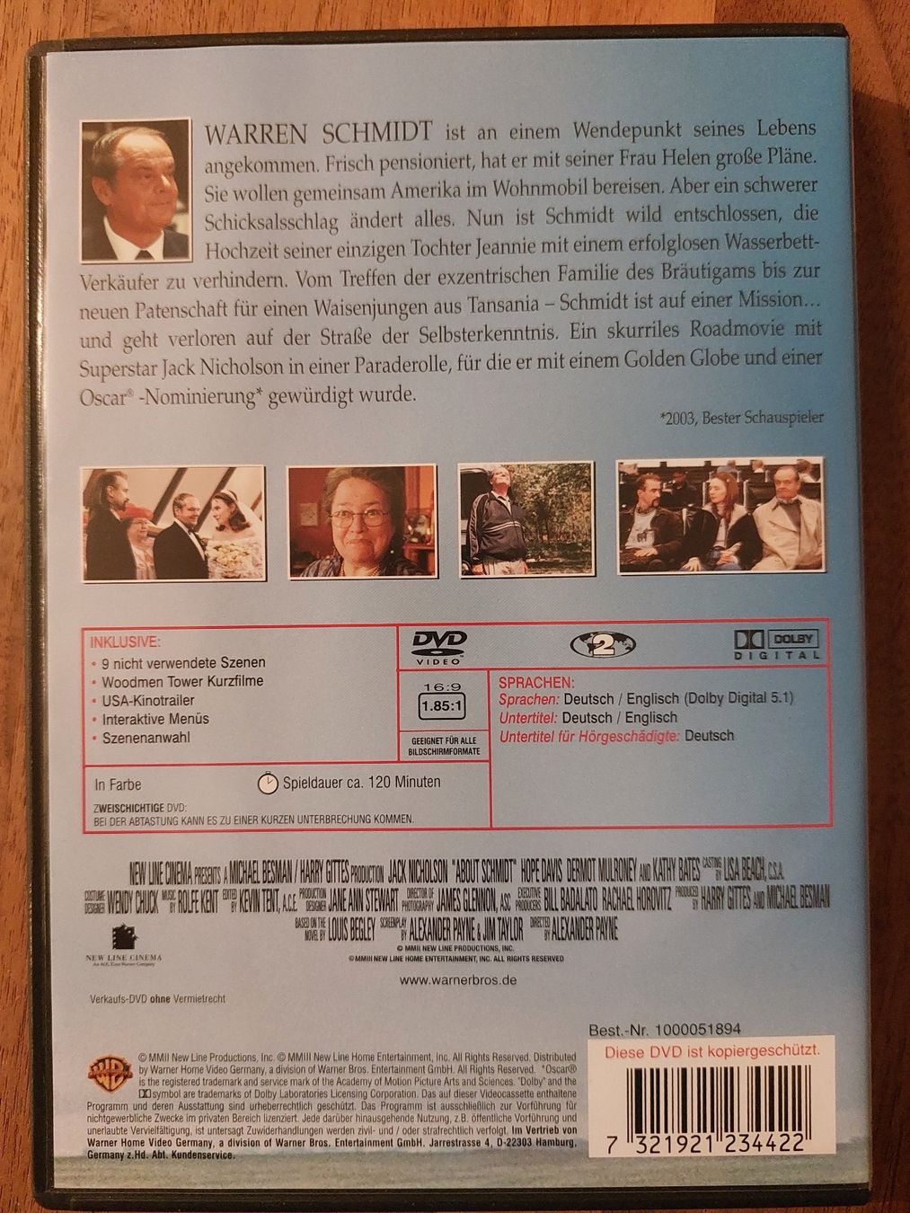 Tutti i DVDs: DVD - About Schmidt – Usato da Rheinfelden venduto da FilmAuktion 1
