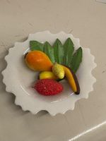 Puppenstube - Obstteller aus Porzellan - 5 cm Durchmesser