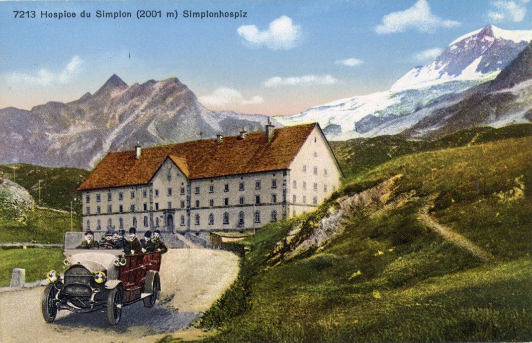 Ansichtskarten: Simplon-Hospiz   VS  -  Oldtimer – Gebraucht aus Brig von Valcards54