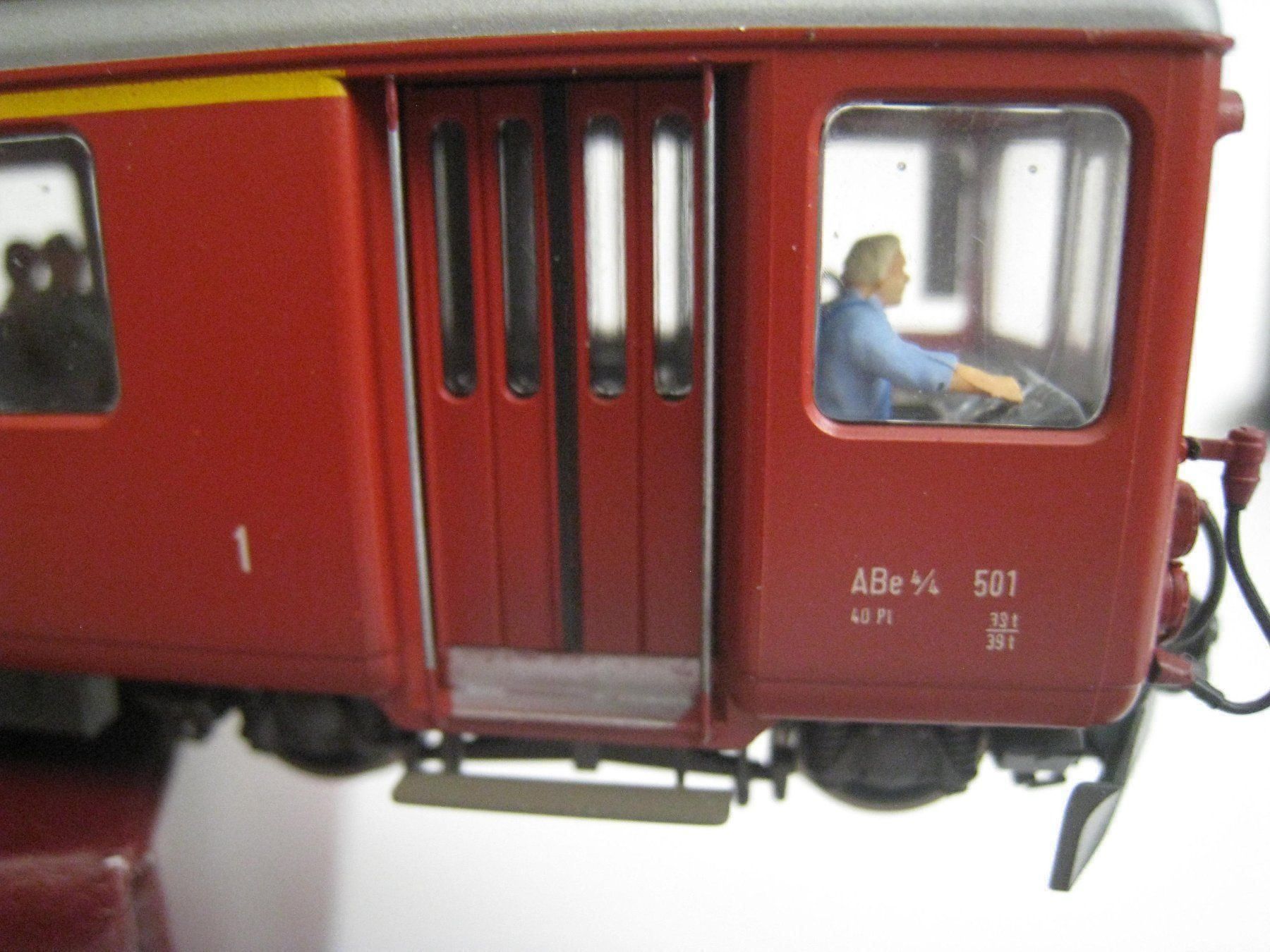 Bemo Modellini di ferrovie: Bemo Rhb-Triebwagen 501 alte Version+Fig.+Fin.ModellbauPiro. – Nuovo (secondo la descrizione) da Buchs ZH venduto da swiss-train 1