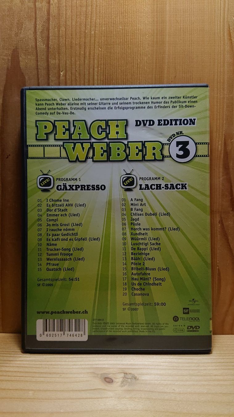 Tutti i DVDs: PEACH WEBER DVD Edition Nr. 3 – Usato da Wilderswil venduto da Exebub 1
