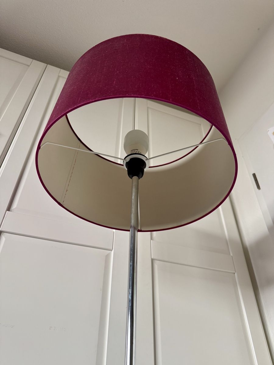 Interio Lampade: INTERIO Stehlampe Chrom mit Stoffschirm Pink – Nuovo (secondo la descrizione) da Basel venduto da mot_2r9g 3