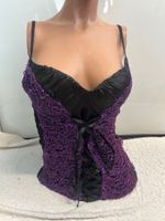 SEXY TOP KORSETT STYLE TANKTOP GR S NEU Gratis Versand