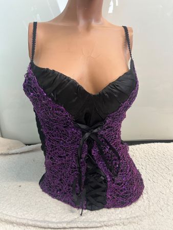 SEXY TOP KORSETT STYLE TANKTOP GR S NEU Gratis Versand