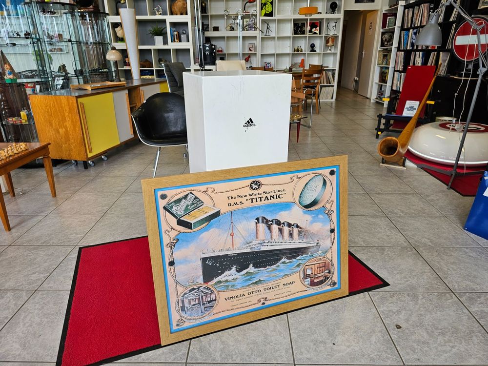 VINTAGE WHITE STAR LINE TITANIC OLIMPICO 1911 STAMPA POSTER WALL - Foto 2