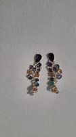 boucles d'oreilles pendantes argenté