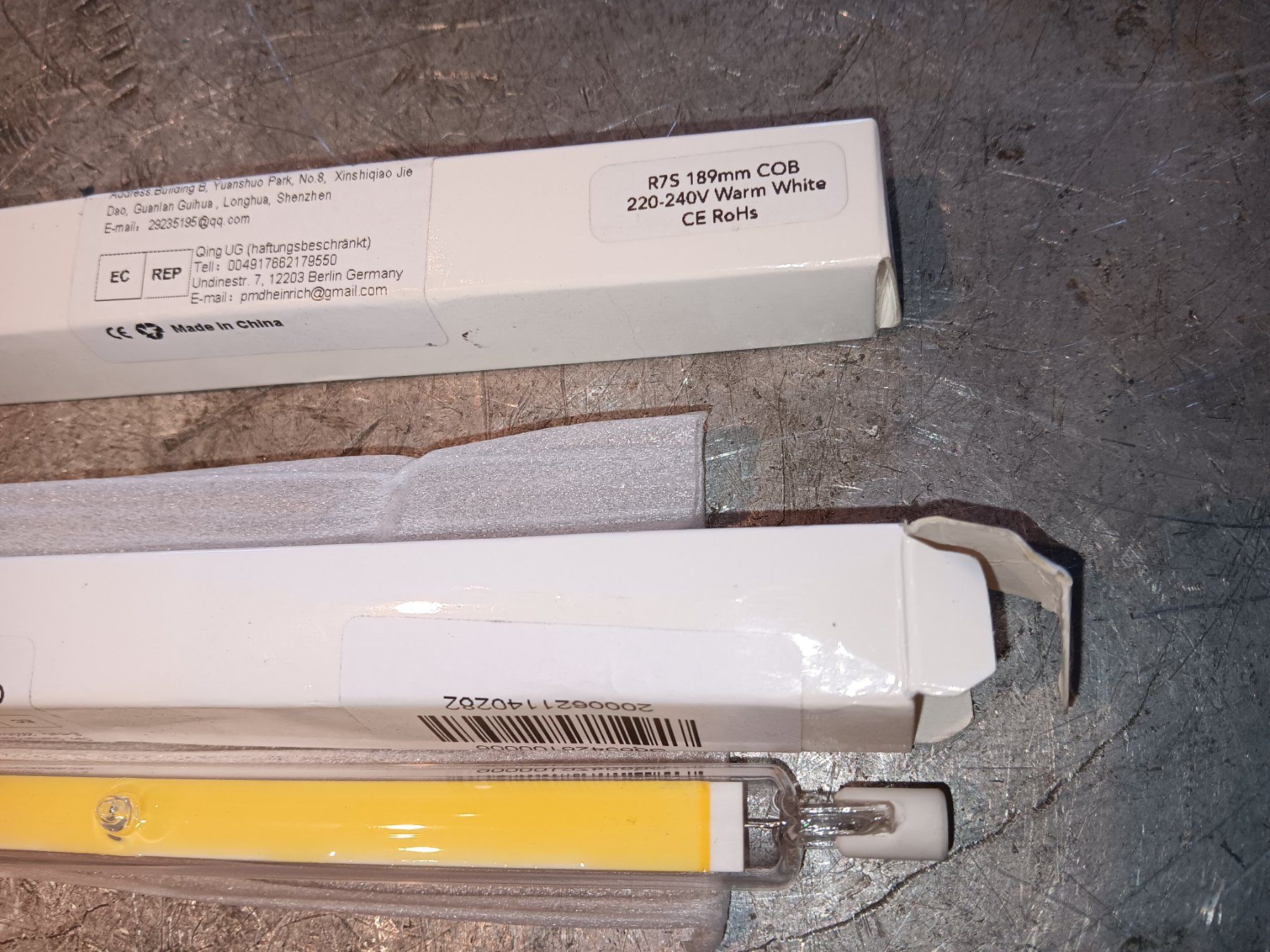 Lampade: Halogenstab 189mm led. Warm White R7s Sockel – Nuovo e nell'imballaggio originale da Dietikon venduto da Sauber64 1