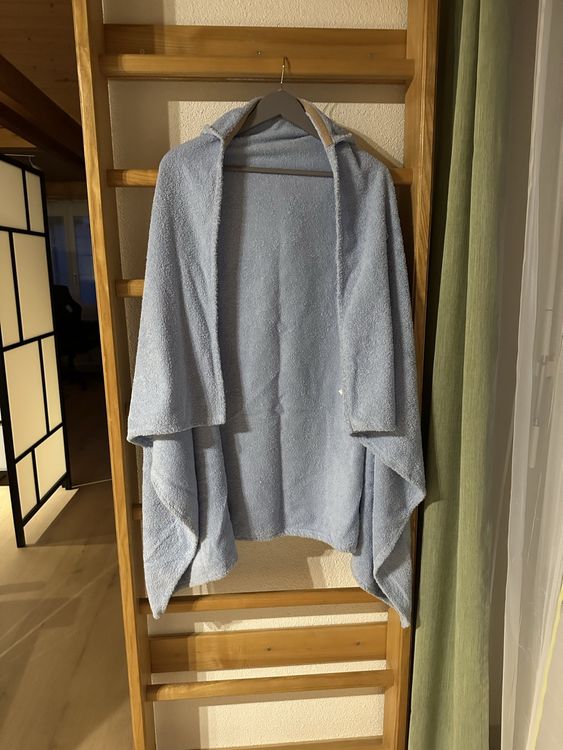 Original SSC Napoli Junior Bademantel Mit Kapuze - Premium Frottee Badetuch Für Kinder (9-10 Jahre)