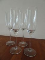 4 elegante Champagnergläser