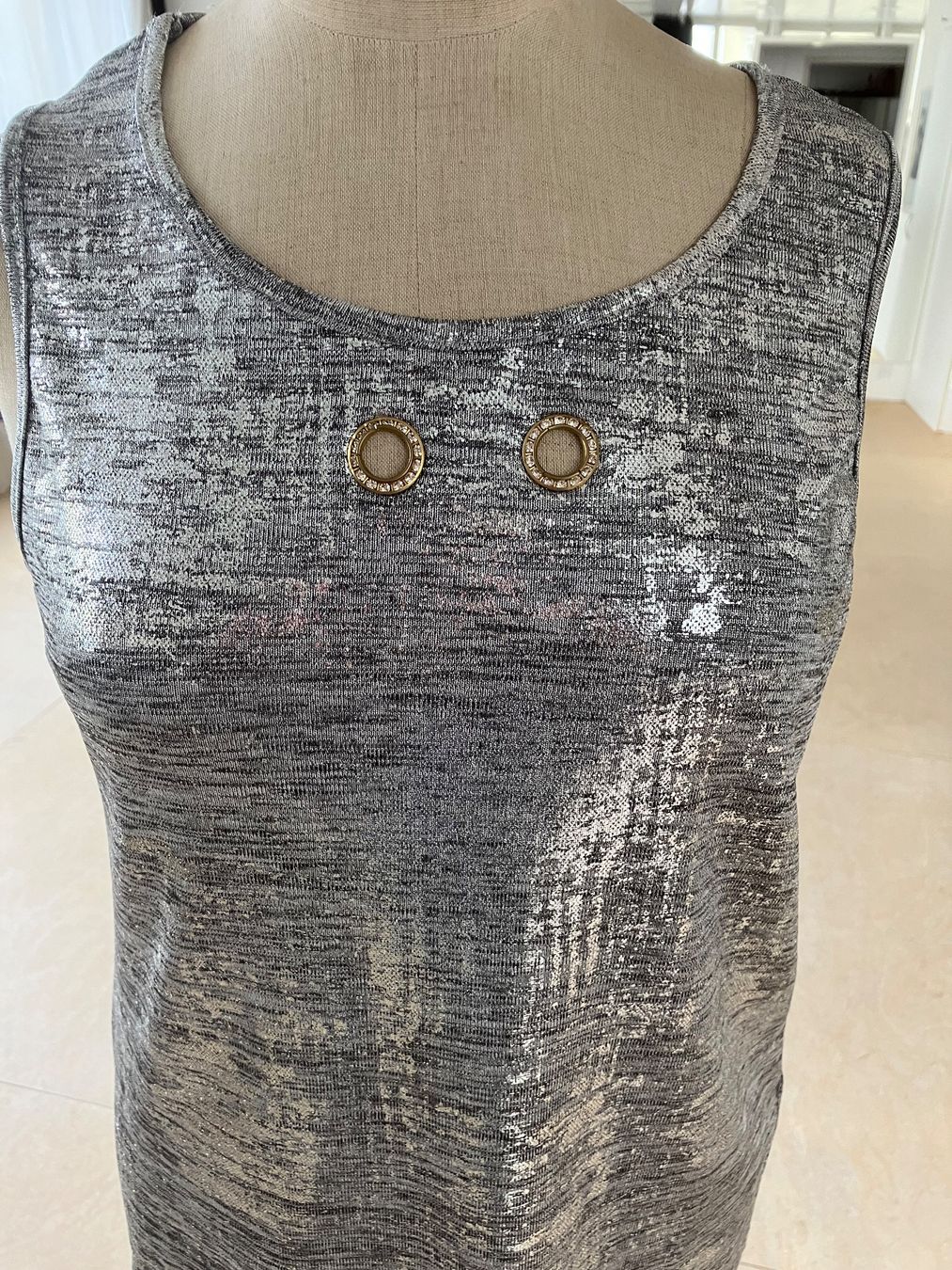 Top: Edles, silbergraues Damen Top, Grösse L – Nuovo (secondo la descrizione) da Schaffhausen venduto da NinaRicardo 3