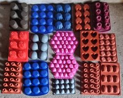 Konvolut Silikon Backformen Giessformen 23 Teile