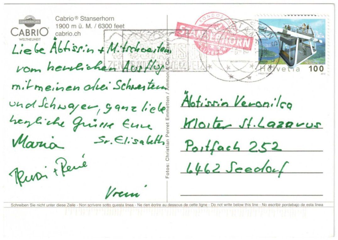 Cartoline postali: Stanserhorn - 4 Bild AK – Usato da Binningen venduto da Mountainrider 1