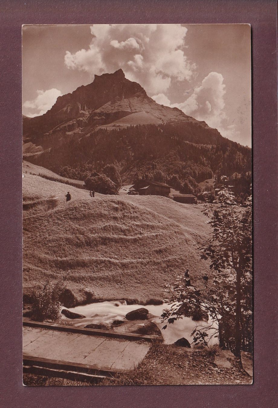 Ansichtskarten: Engelberg - Bei den sieben Quellen - Hahnen - 1926 – Gebraucht aus Pully von nicecards