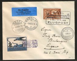 1926 : Flugpostbrief Basel - mit Vignette