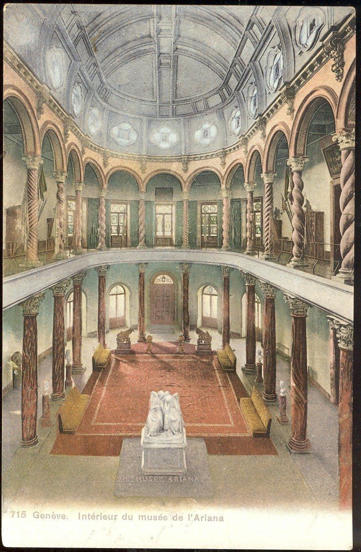 Cartoline postali: Genève - Intérieur du musée de l'Ariana – Usato da Montenol venduto da Vernier2
