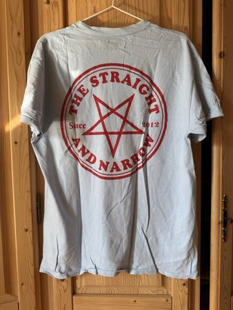 Cooles T-Shirt "The Straight and Narrow", hellblau, L